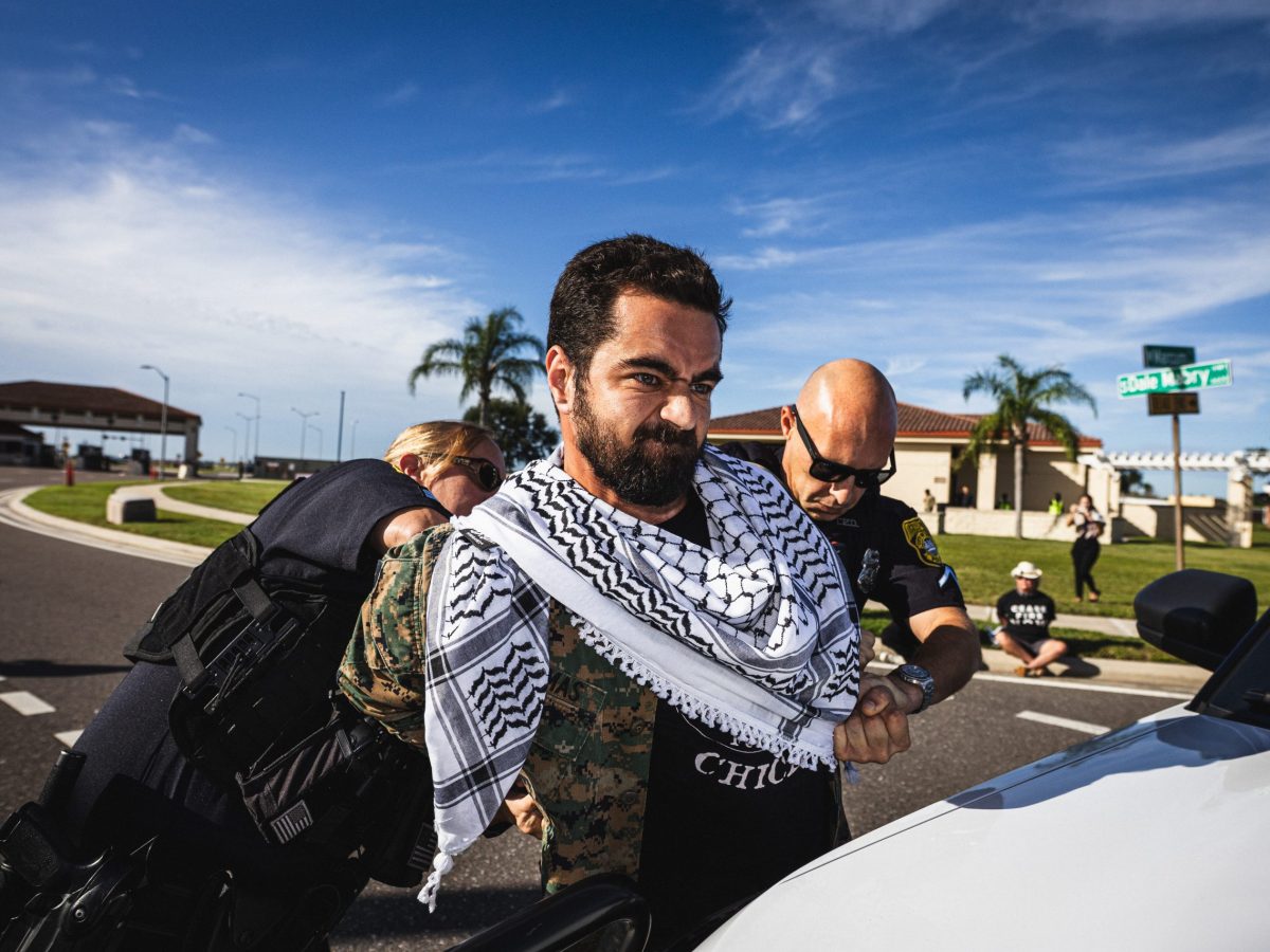 Pro-Palestine veterans arrested outside Tampa’s MacDill Air Force Base [PHOTOS]